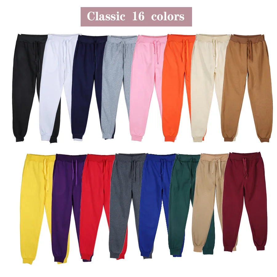 New Men's Autumn and Winter Casual Color Matching Trousers