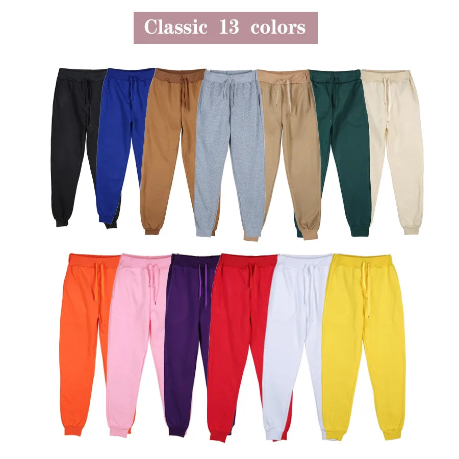 New Men's Autumn and Winter Casual Color Matching Trousers