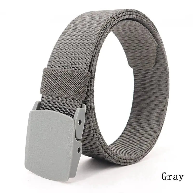 Tactical Waist Belt Unisex Lightweight Weave Fabric with Plastic Buckle for Airport Security