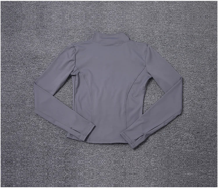 Women Sport Jacket Long Sleeve Shirt Workout Coat Gym