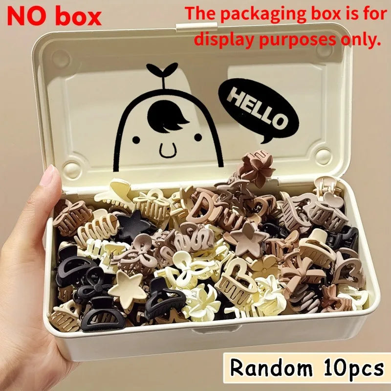 Beige Mixed Pack Small Clips, Cute Girl Accessories - Perfect for Daily Use, Special Occasions, or Travel Gifts