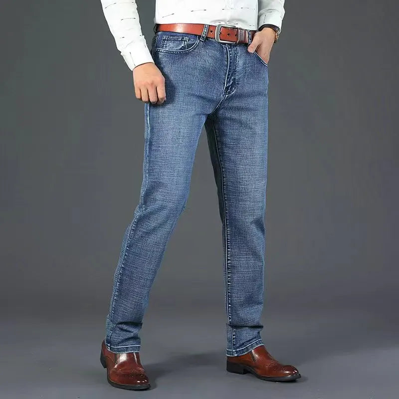 2026 New Business Men's Jeans Casual Straight Stretch Fashion