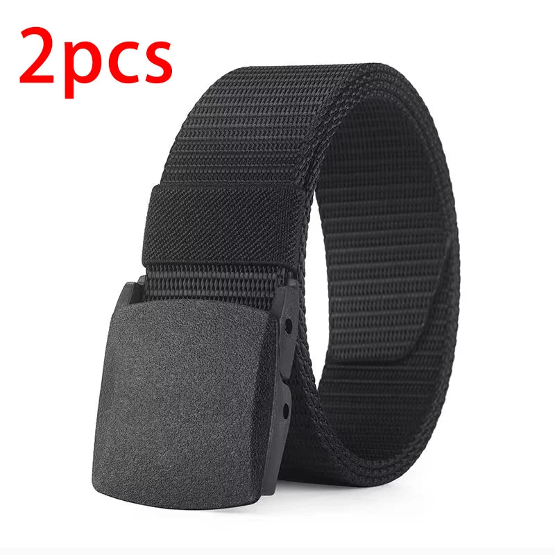 Men's Belt Outdoor Casual Canvas Belt Metal Free Training Nylon Tactical Belt