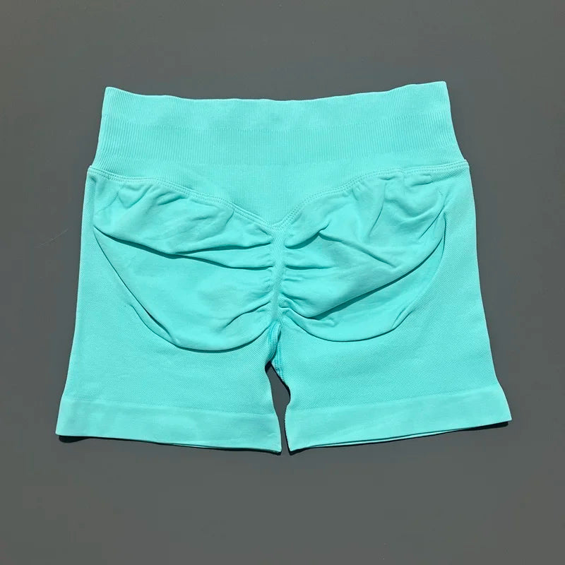 Women Yoga Shorts Seamless Low Waist Scrunch Bum Gym Leggings Workout Stretch