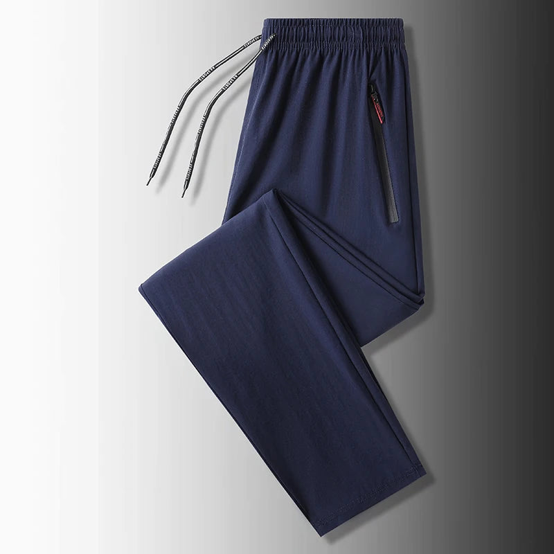 Casual pants men's versatile flat leg cropped pants straight leg pants