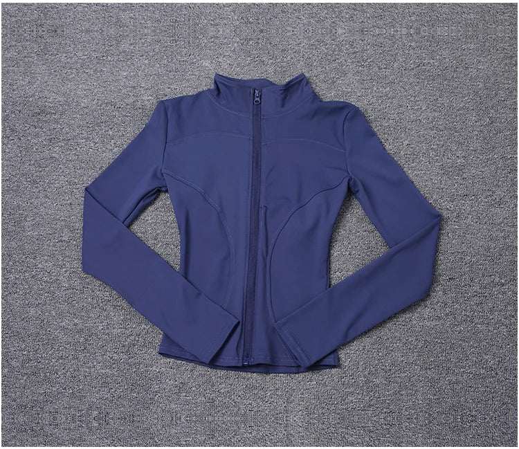 Women Sport Jacket Long Sleeve Shirt Workout Coat Gym