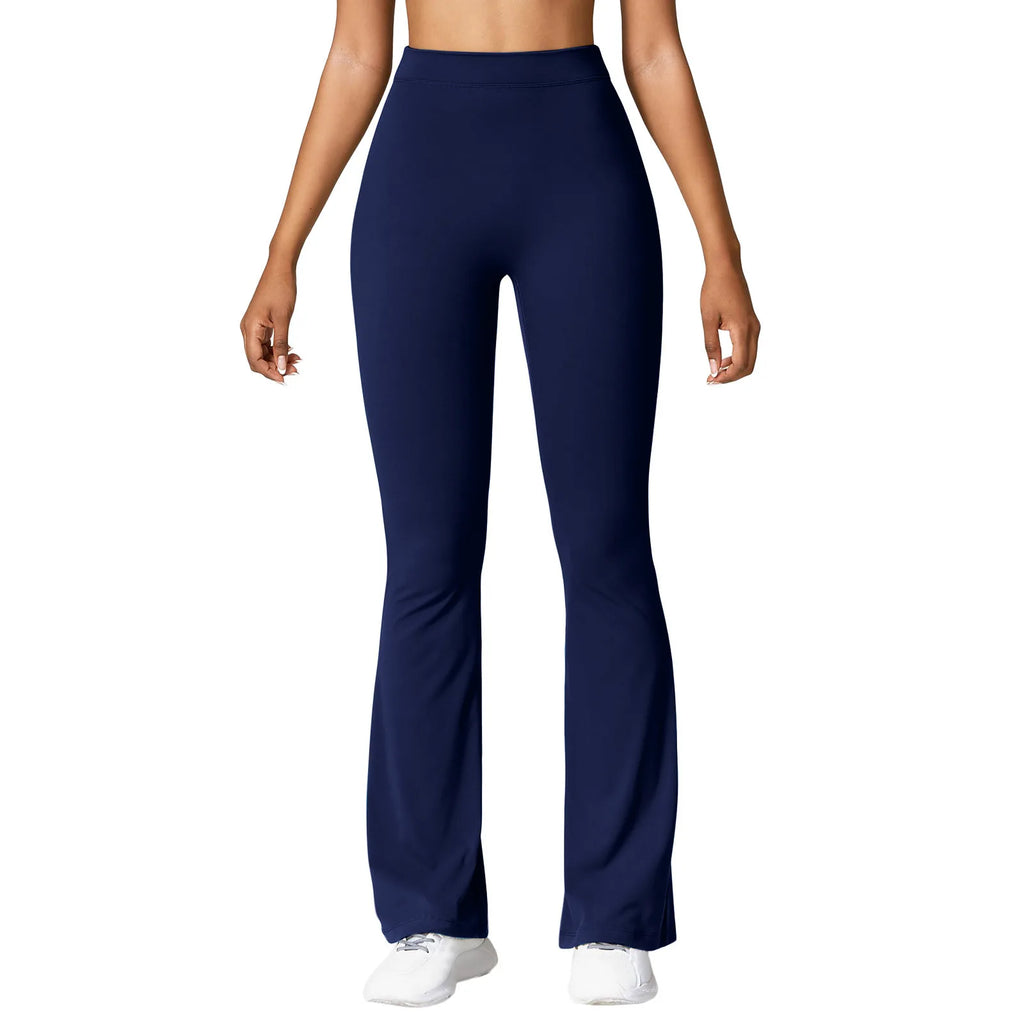 Micro Horn Leggings Women V-back Waist Sports Pants High Waist Push Up
