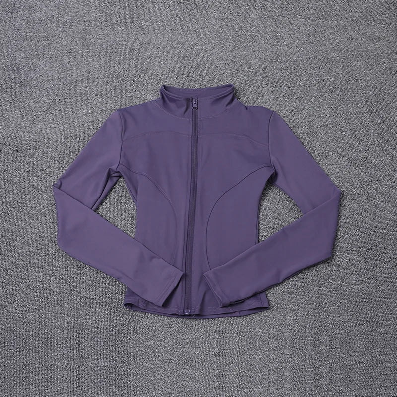 Women Sport Jacket Long Sleeve Shirt Workout Coat Gym