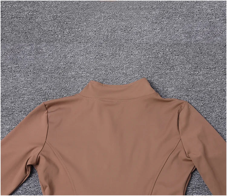 Women Sport Jacket Long Sleeve Shirt Workout Coat Gym