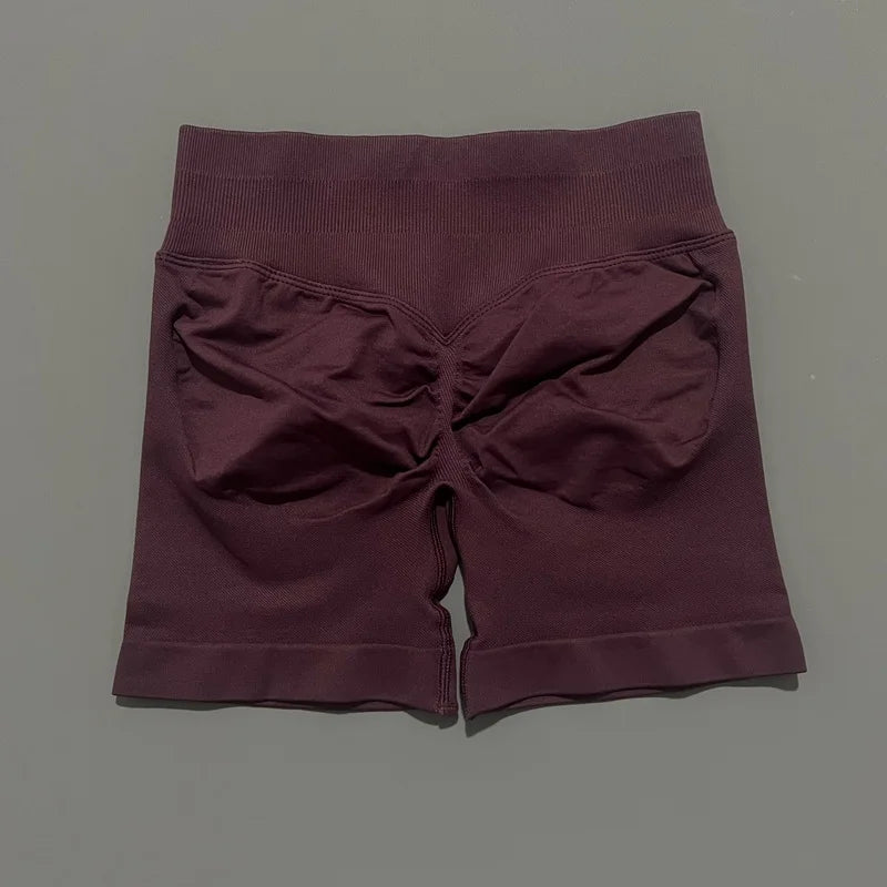 Women Yoga Shorts Seamless Low Waist Scrunch Bum Gym Leggings Workout Stretch