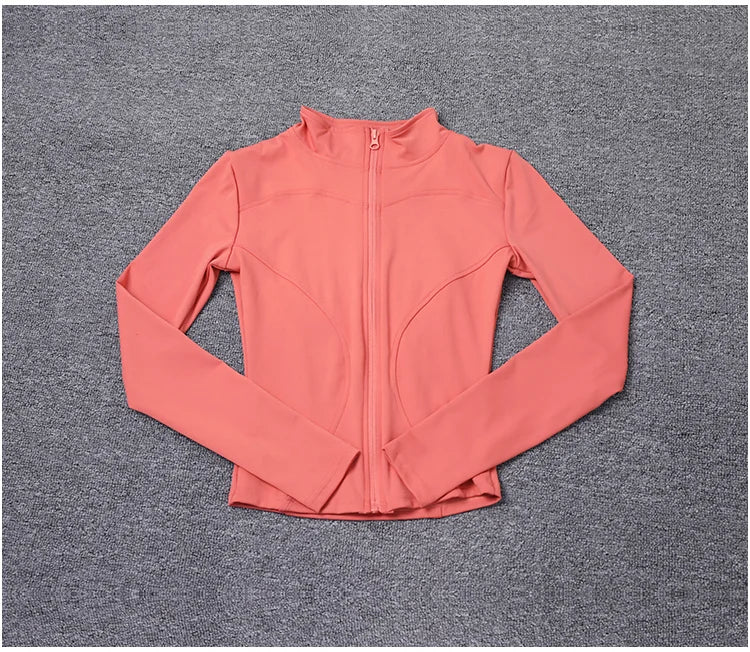 Women Sport Jacket Long Sleeve Shirt Workout Coat Gym
