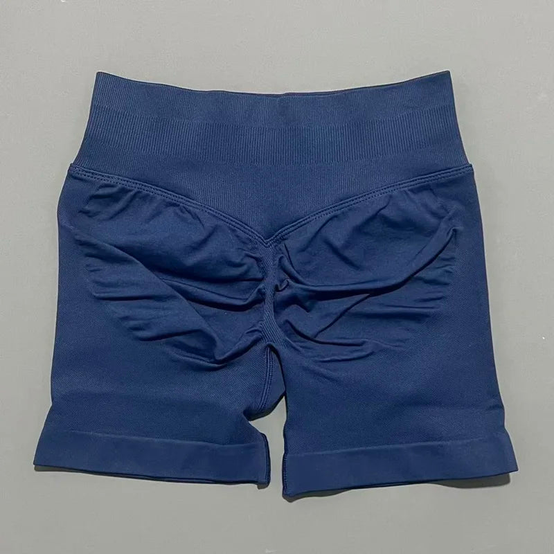 Women Yoga Shorts Seamless Low Waist Scrunch Bum Gym Leggings Workout Stretch