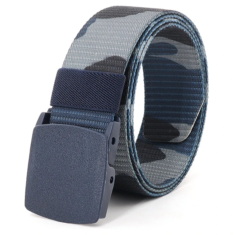 Tactical Waist Belt Unisex Lightweight Weave Fabric with Plastic Buckle for Airport Security