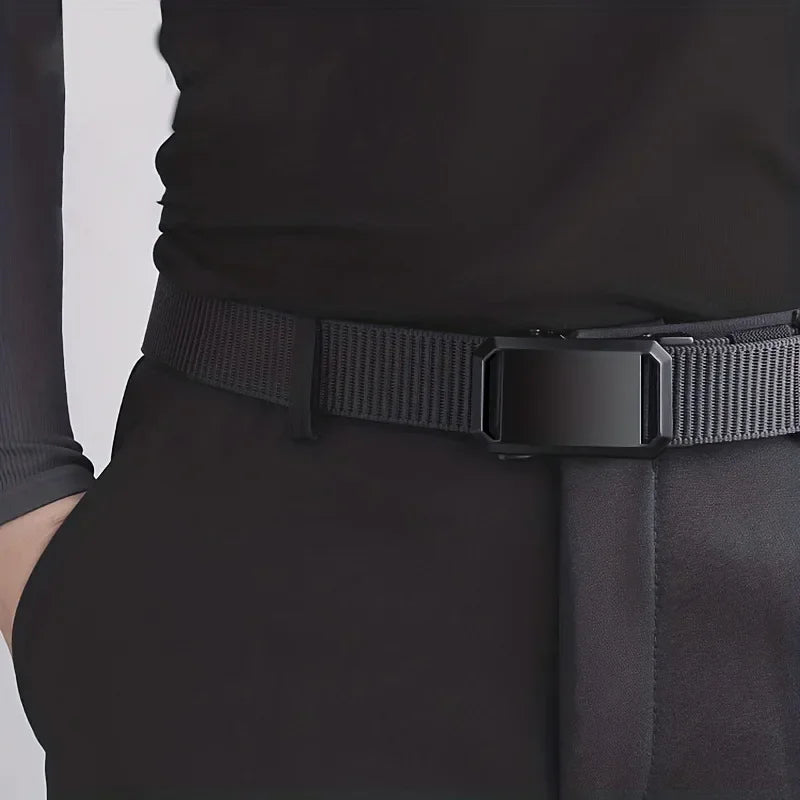 New Automatic Nuckle Belt Canvas Tactical Workwear