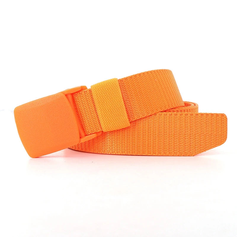 Tactical Waist Belt Unisex Lightweight Weave Fabric with Plastic Buckle for Airport Security