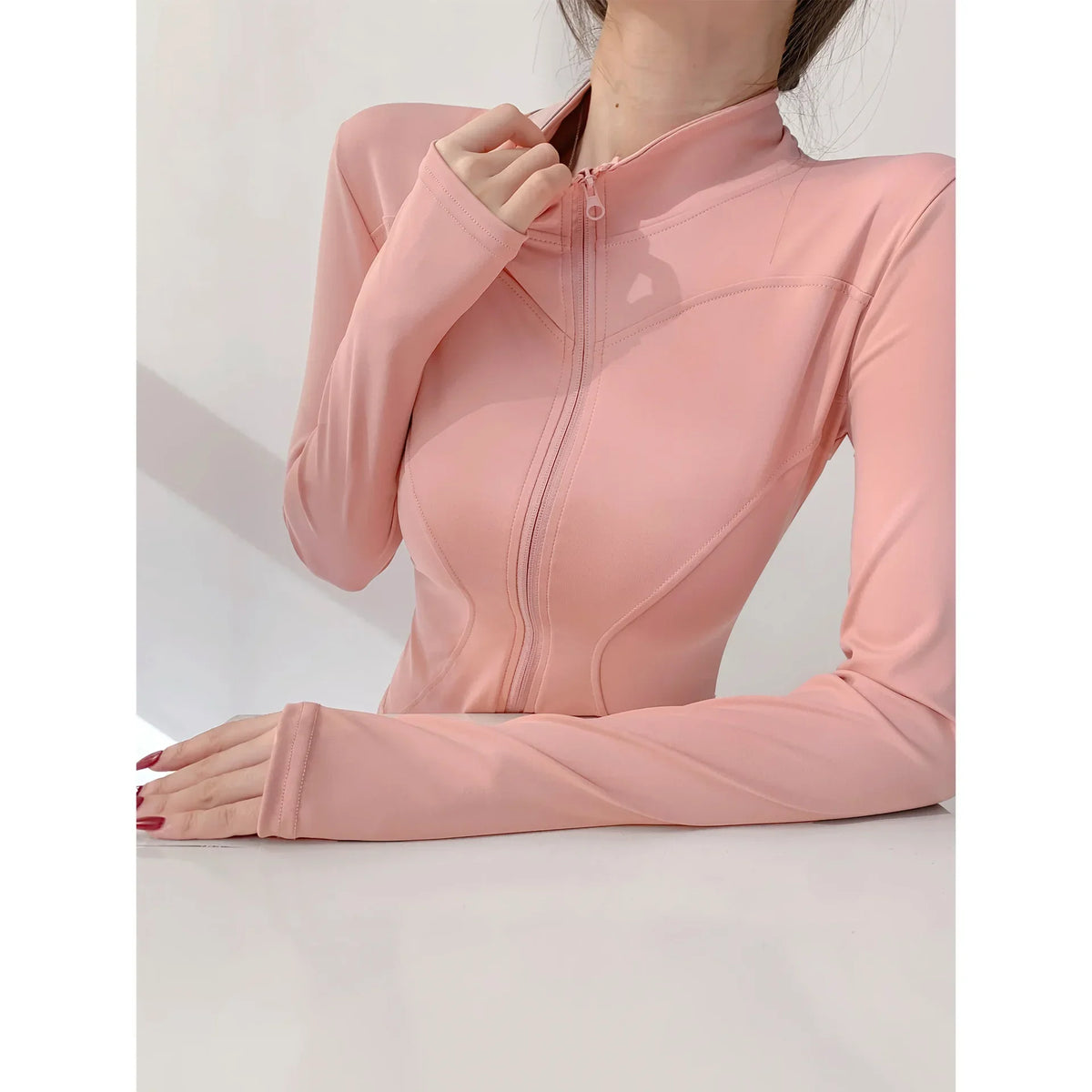 Sun Quick Drying Sports Coat Women's Tight Top Yoga Jacket Long