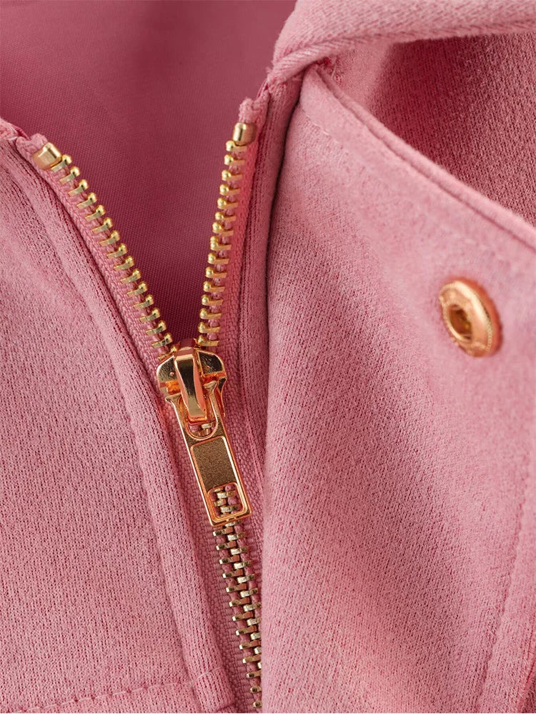 Women Suede Bomber Jacket Spring New Fashion Long Sleeve Zipper