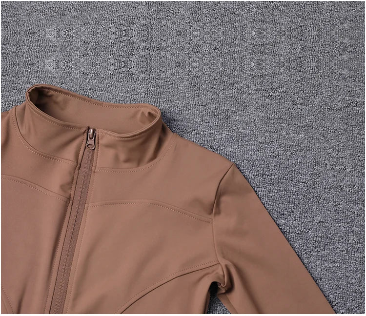 Women Sport Jacket Long Sleeve Shirt Workout Coat Gym