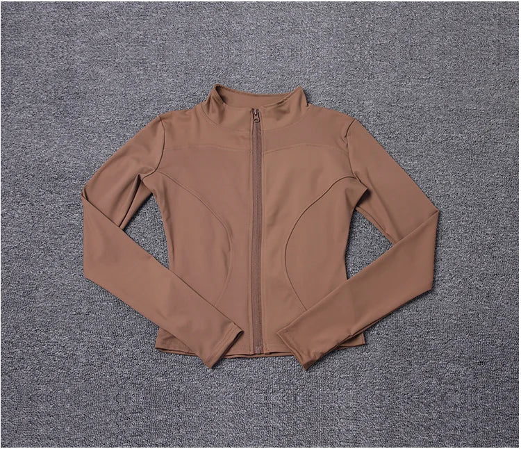 Women Sport Jacket Long Sleeve Shirt Workout Coat Gym