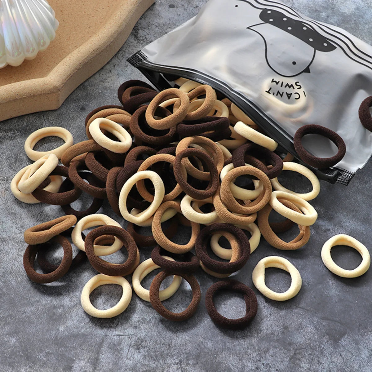 50/100Pcs Colorful Nylon Hair Bands for Children Scrunchie Hair Ties Rubber