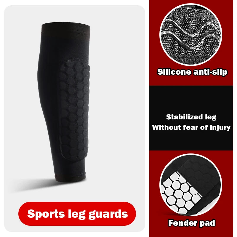 Football Shin Guard Socks Sleeves With Foam Calf Compression Sleeve