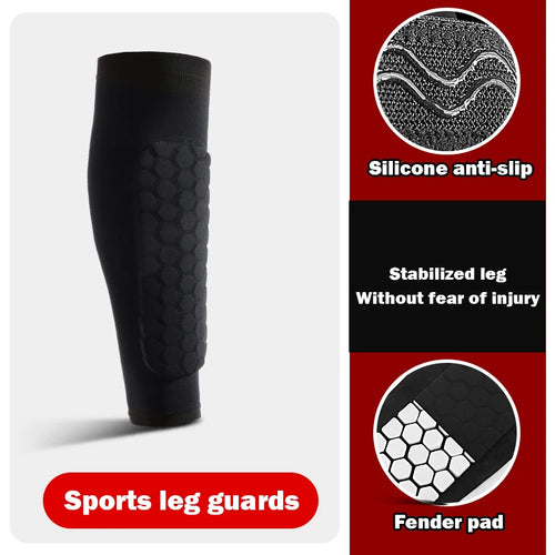 Football Shin Guard Socks Sleeves With Foam Calf Compression Sleeve