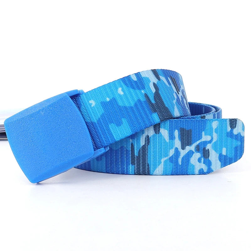 Tactical Waist Belt Unisex Lightweight Weave Fabric with Plastic Buckle for Airport Security