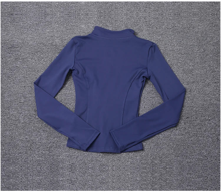 Women Sport Jacket Long Sleeve Shirt Workout Coat Gym