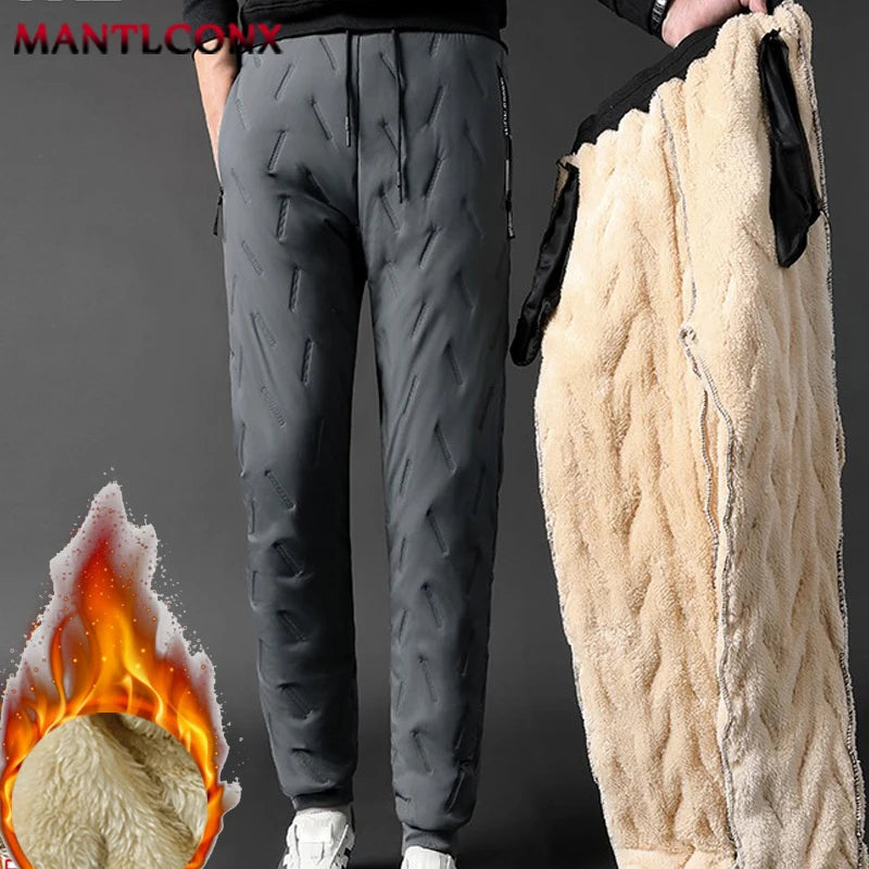 Thicken Warm Winter Pants for Men Sweatpants Casual
