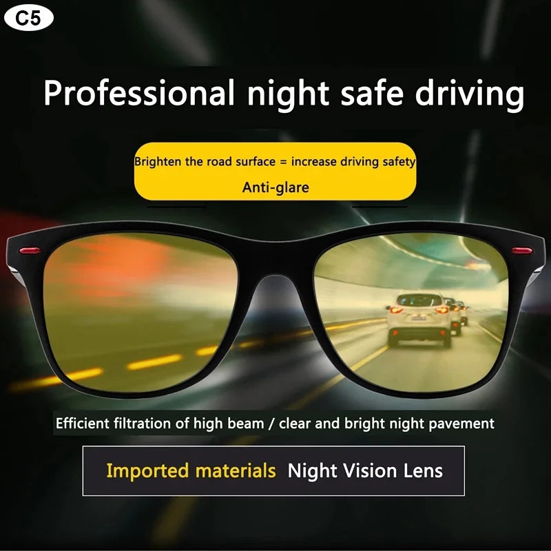Night Vission Glasses PC Frame Polarized Men Outdoor Sport Sun Glasses