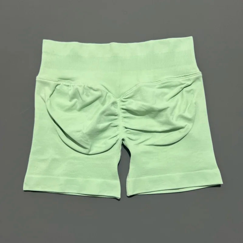 Women Yoga Shorts Seamless Low Waist Scrunch Bum Gym Leggings Workout Stretch