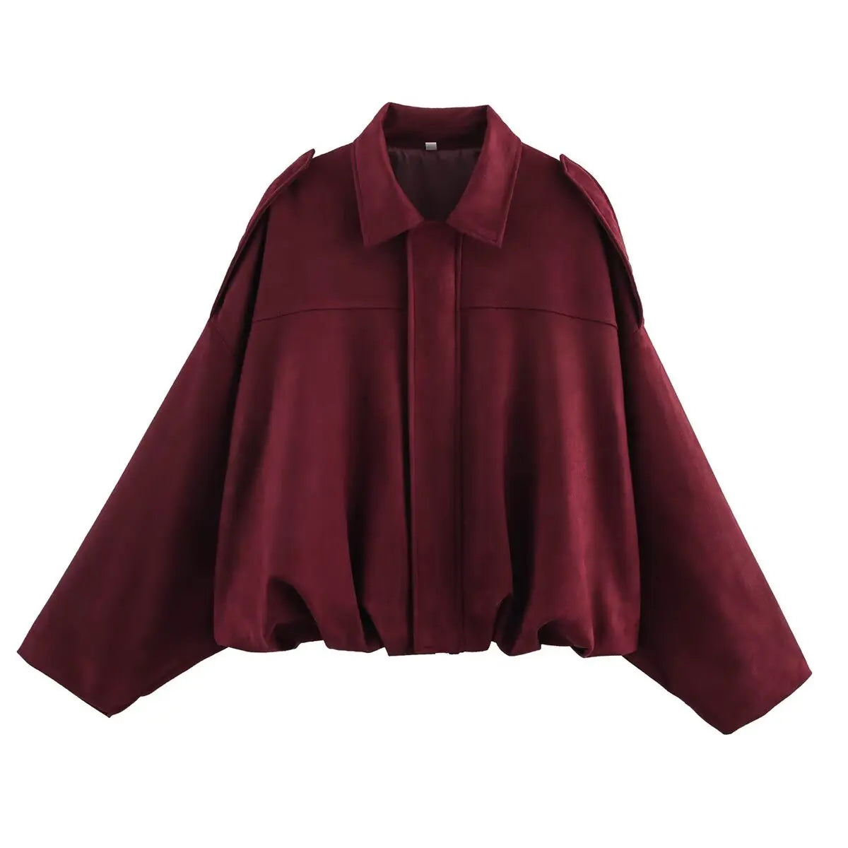 Women Suede Bomber Jacket Spring New Fashion Long Sleeve Zipper
