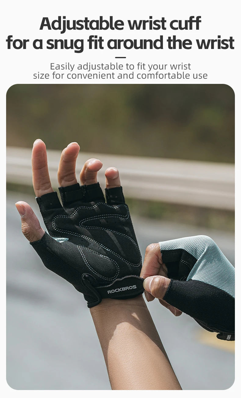 Bike Gloves Half Finger Summer Breathable Anti-slip SBR pAD Shockproof MTB Road