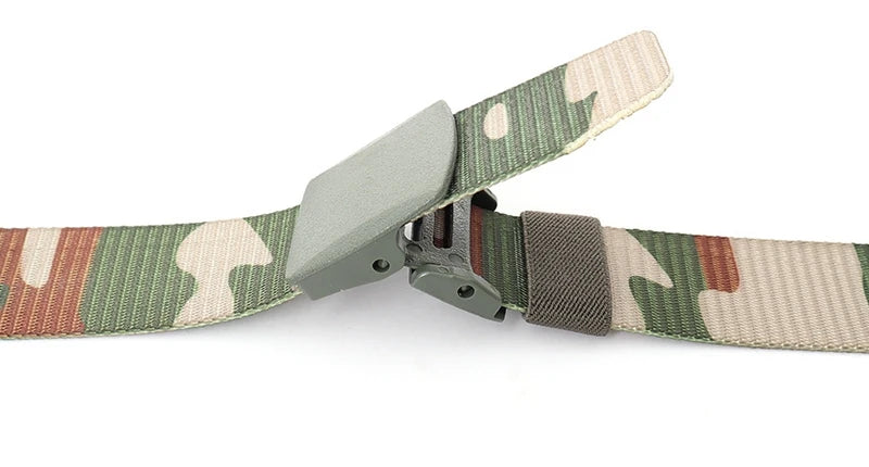 Tactical Waist Belt Unisex Lightweight Weave Fabric with Plastic Buckle for Airport Security
