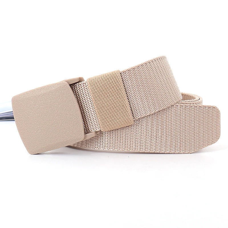 Tactical Waist Belt Unisex Lightweight Weave Fabric with Plastic Buckle for Airport Security