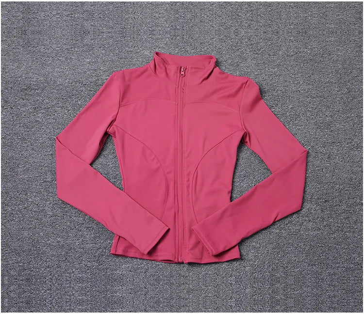 Women Sport Jacket Long Sleeve Shirt Workout Coat Gym