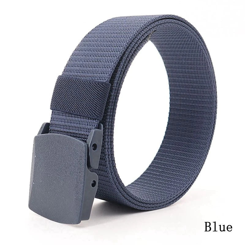 Tactical Waist Belt Unisex Lightweight Weave Fabric with Plastic Buckle for Airport Security