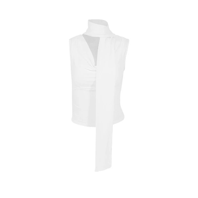 Women's Sexy Sleeveless V-Neck Solid Tank Top Fashion Bandage