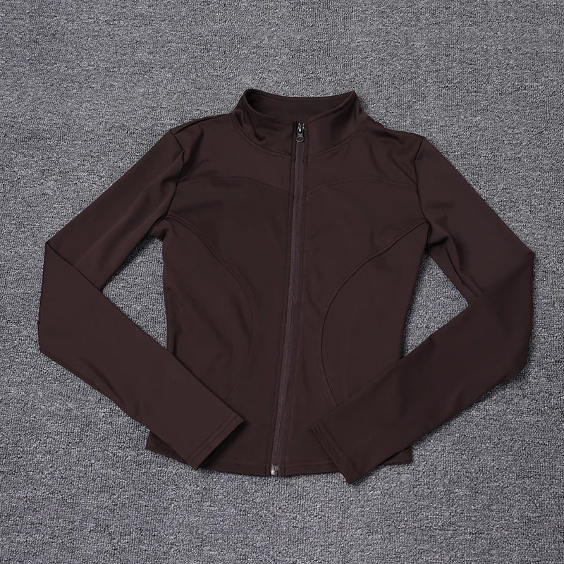 Women Sport Jacket Long Sleeve Shirt Workout Coat Gym