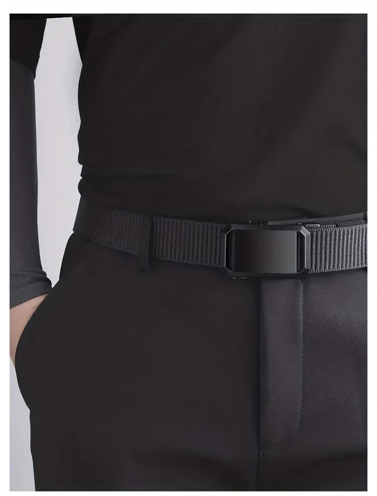 New Automatic Nuckle Belt Canvas Tactical Workwear
