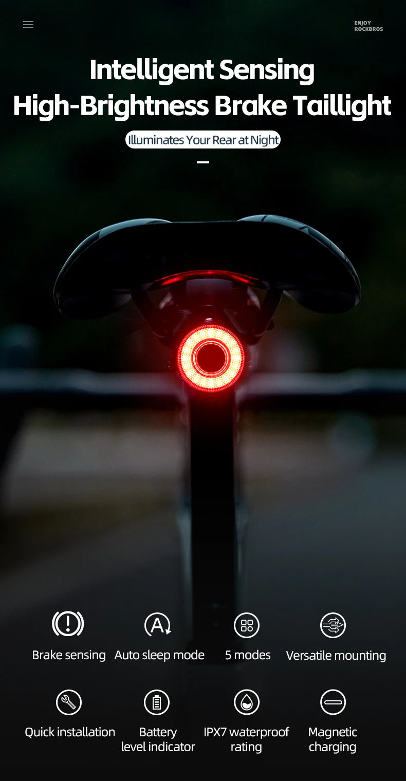 Smart Bike Tail Light Bycicle Rear Lights