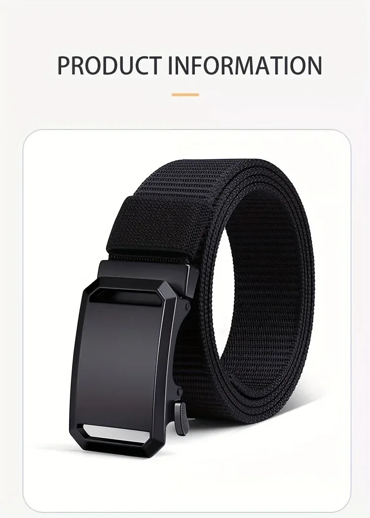New Automatic Nuckle Belt Canvas Tactical Workwear