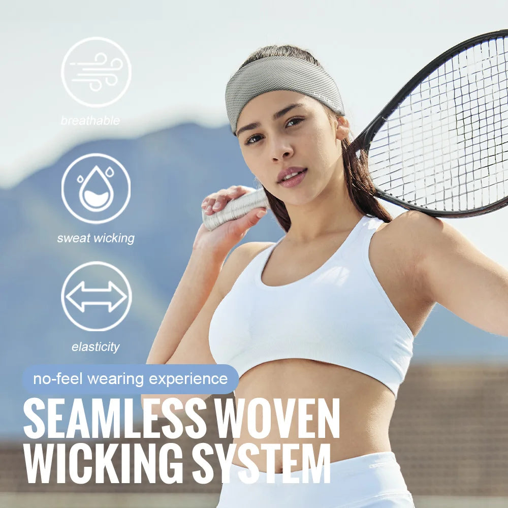 Summer Sport Headband Breathable Fitness Sweatband Non Slip Elastic Tennis