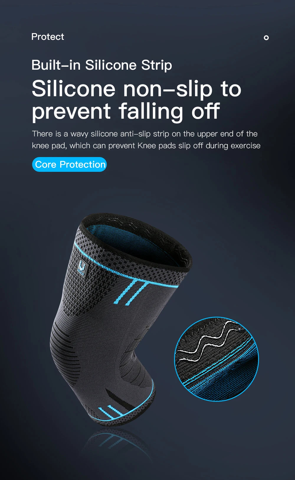 Compression Knee Support Sleeve Elastic Breathable Knee Pads