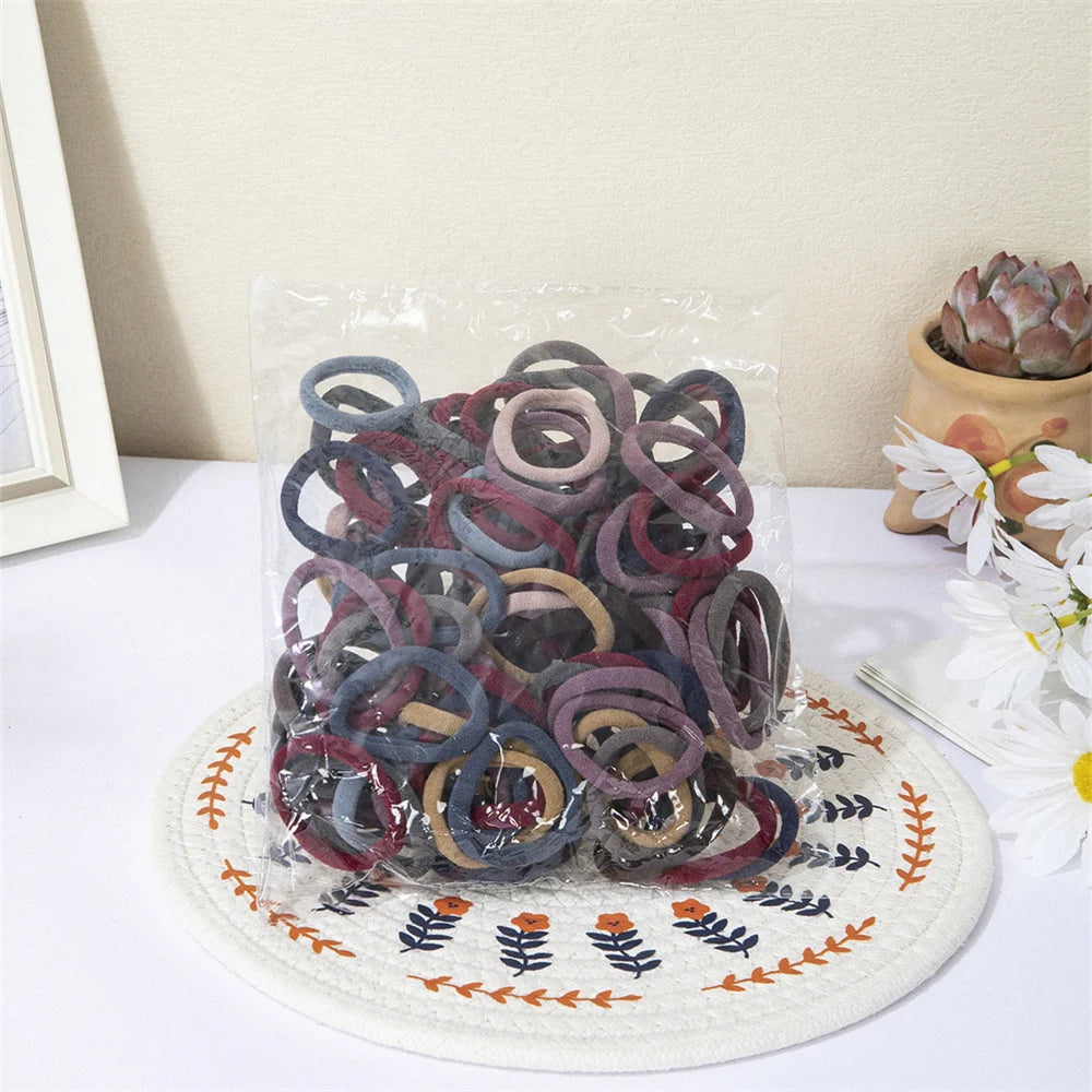 50/100 Pieces of black and white hair bands, women's hair bands