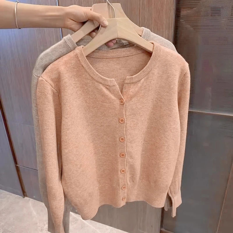 Women's Fleece Knit Loose Short Cashmere Sweater