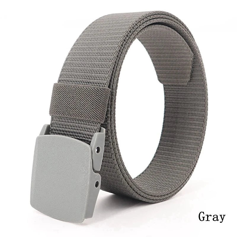 Tactical Waist Belt Unisex Lightweight Weave Fabric with Plastic Buckle for Airport Security