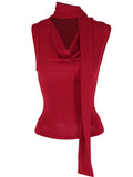 Women's Sexy Sleeveless V-Neck Solid Tank Top Fashion Bandage