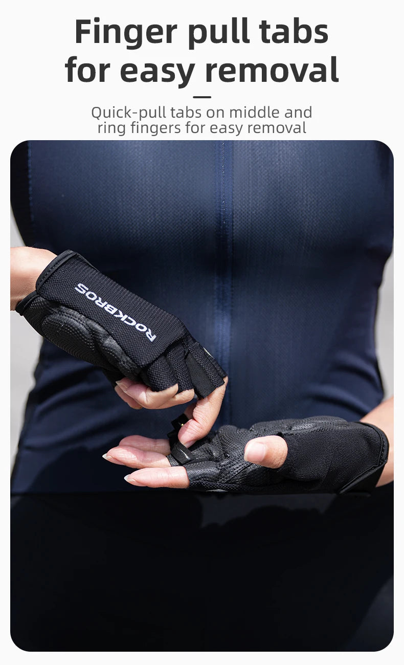 Bike Gloves Half Finger Summer Breathable Anti-slip SBR pAD Shockproof MTB Road