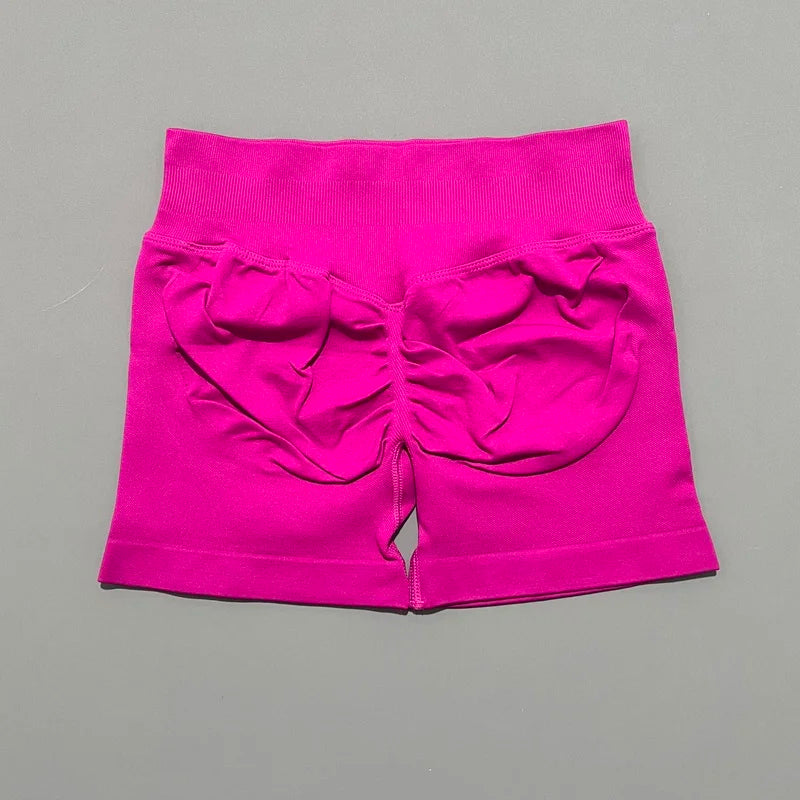 Women Yoga Shorts Seamless Low Waist Scrunch Bum Gym Leggings Workout Stretch